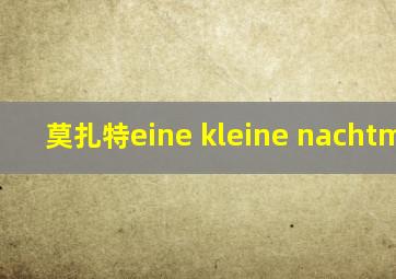 莫扎特eine kleine nachtmusik